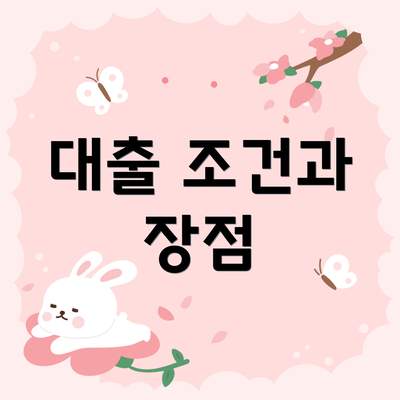 대출 조건과 장점