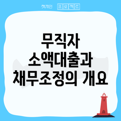 무직자 소액대출과 채무조정의 개요