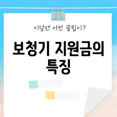 보청기 지원금의 특징