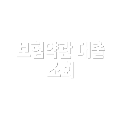 보험약관 대출 조회