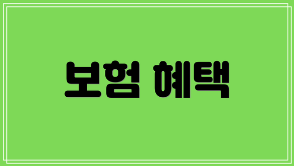 보험 혜택