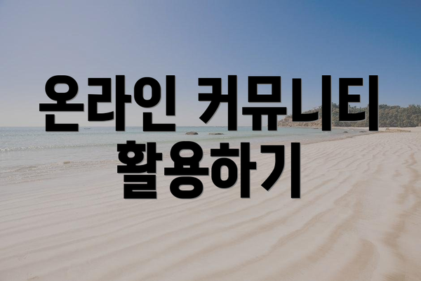 온라인 커뮤니티 활용하기