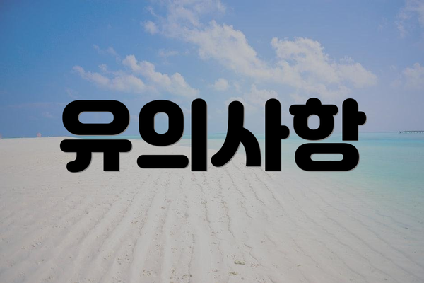 유의사항