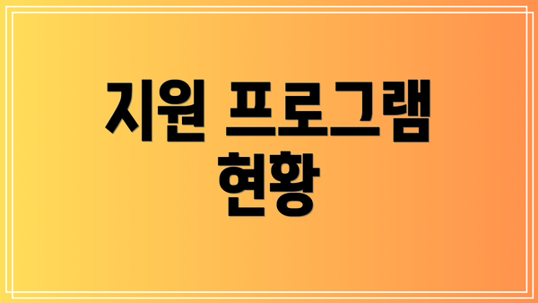 지원 프로그램 현황