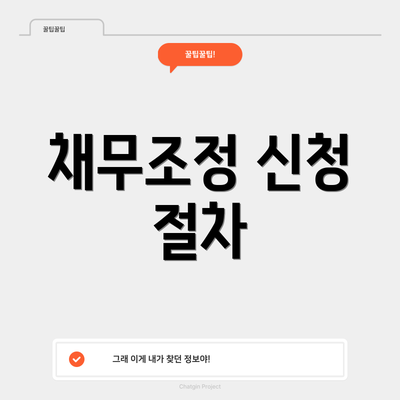 채무조정 신청 절차