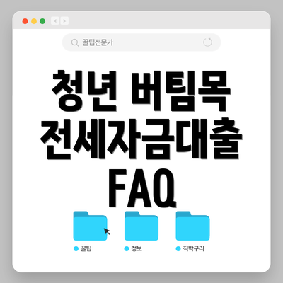 청년 버팀목 전세자금대출 FAQ