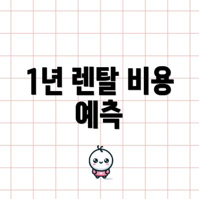 1년 렌탈 비용 예측