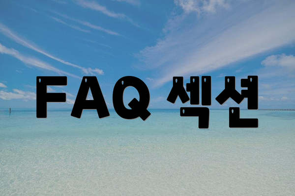 FAQ 섹션