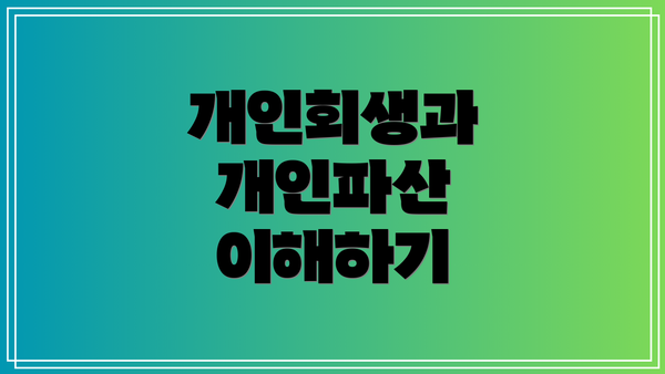 개인회생과 개인파산 이해하기