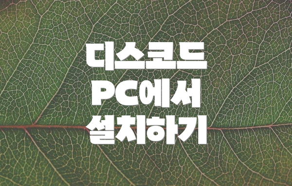 디스코드 PC에서 설치하기