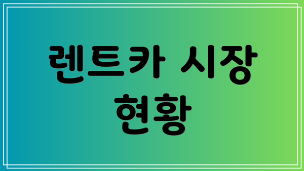 렌트카 시장 현황