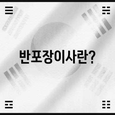 반포장이사란?
