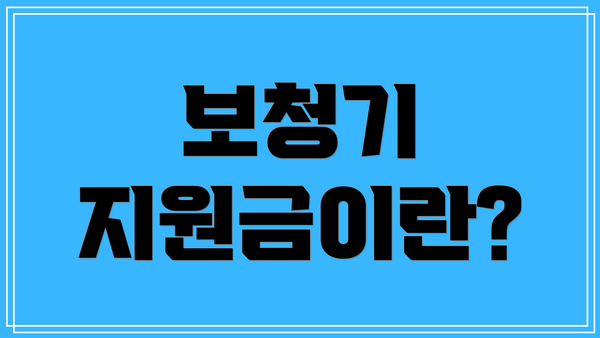 보청기 지원금이란?