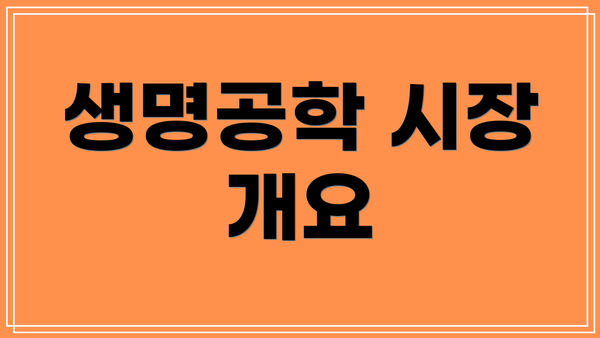 생명공학 시장 개요