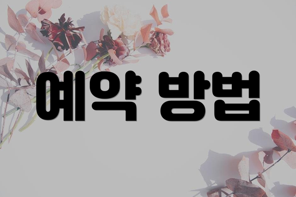 예약 방법