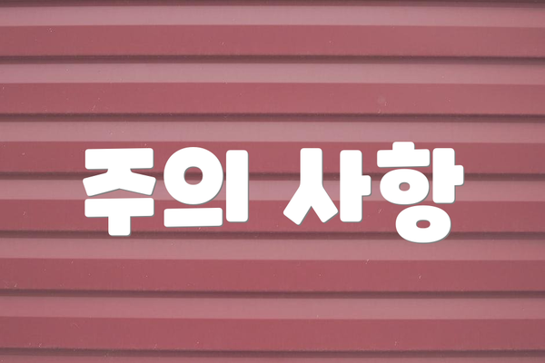 주의 사항
