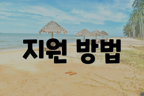 지원 방법