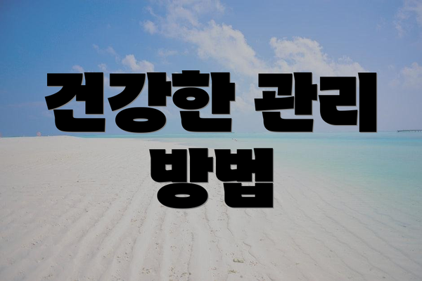 건강한 관리 방법