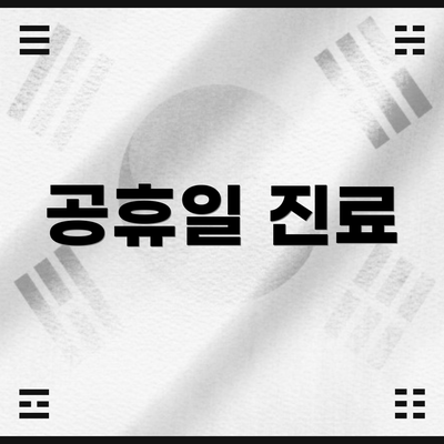 공휴일 진료