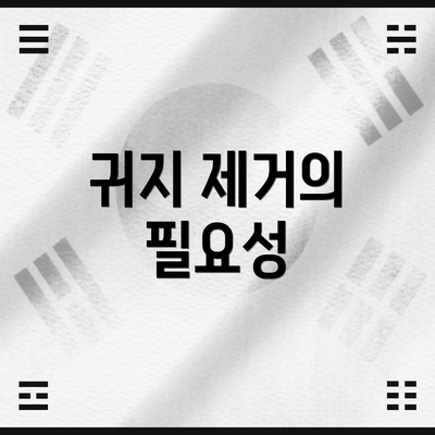 귀지 제거의 필요성