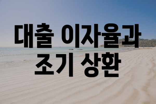 대출 이자율과 조기 상환