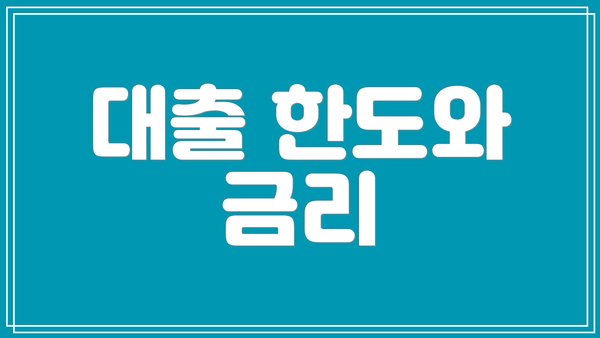 대출 한도와 금리