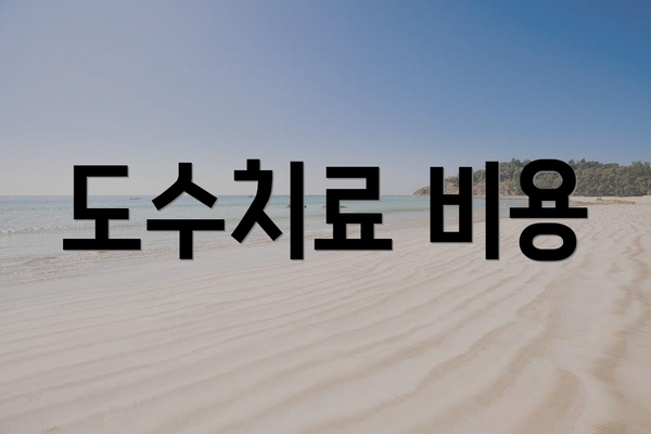 도수치료 비용