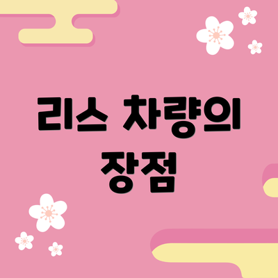 리스 차량의 장점