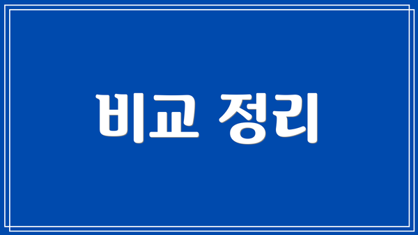 비교 정리
