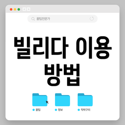 빌리다 이용 방법