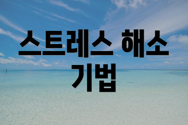 스트레스 해소 기법