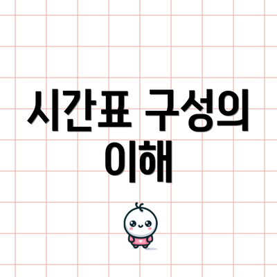 시간표 구성의 이해
