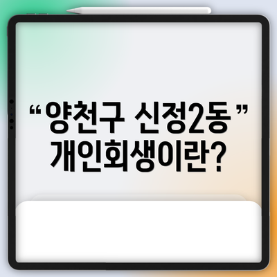 양천구 신정2동 개인회생이란?