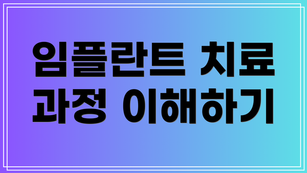 임플란트 치료 과정 이해하기