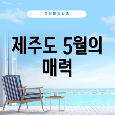 제주도 5월의 매력