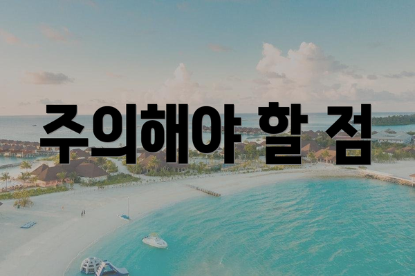 주의해야 할 점