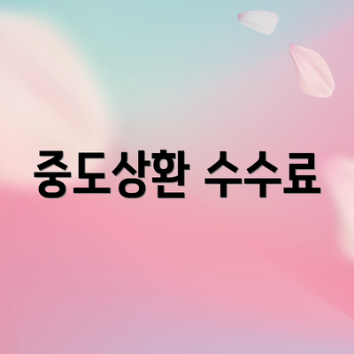 중도상환 수수료