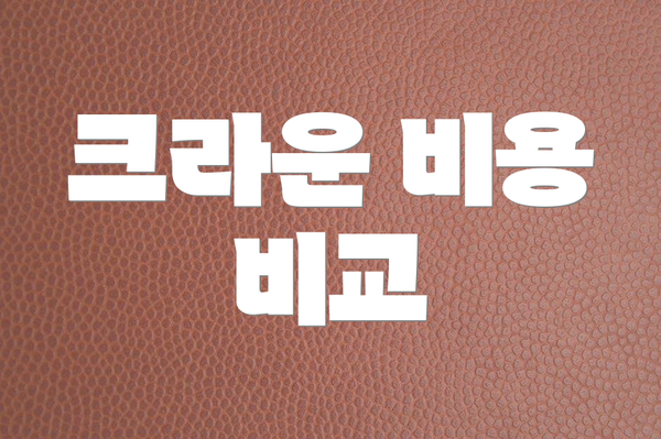 크라운 비용 비교