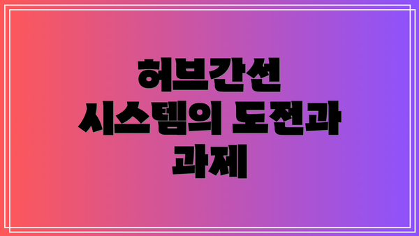 허브간선 시스템의 도전과 과제