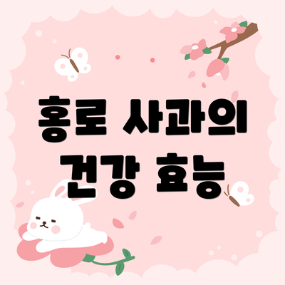 홍로 사과의 건강 효능