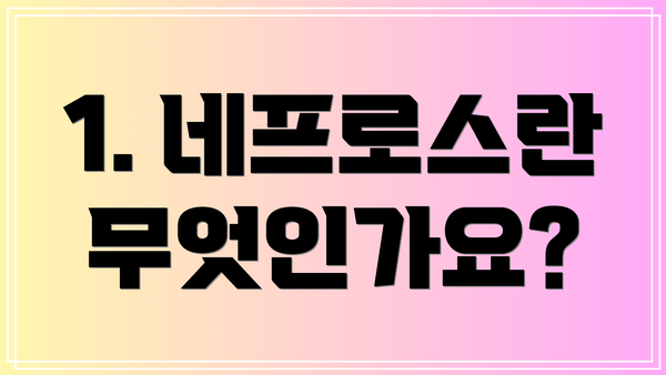 1. 네프로스란 무엇인가요?