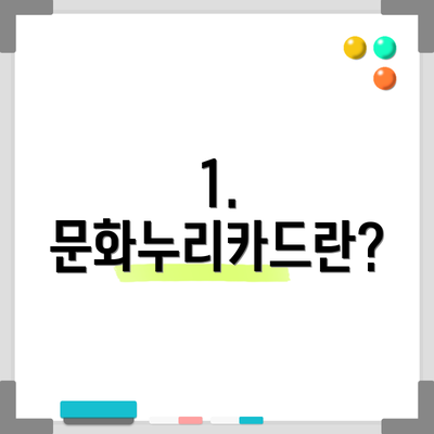 1. 문화누리카드란?