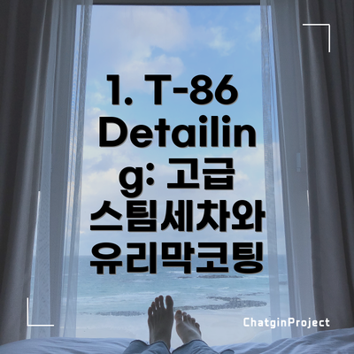 1. T-86 Detailing: 고급 스팀세차와 유리막코팅