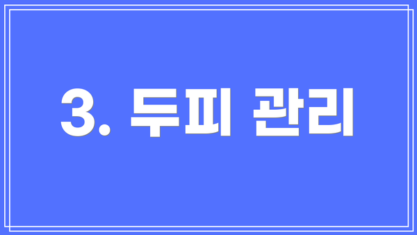 3. 두피 관리