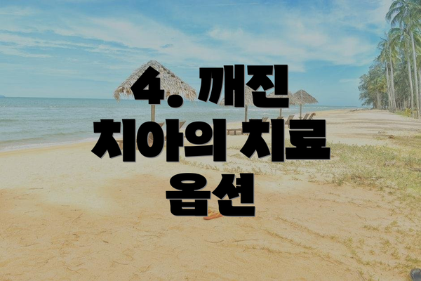 4. 깨진 치아의 치료 옵션