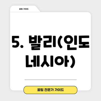 5. 발리(인도네시아)