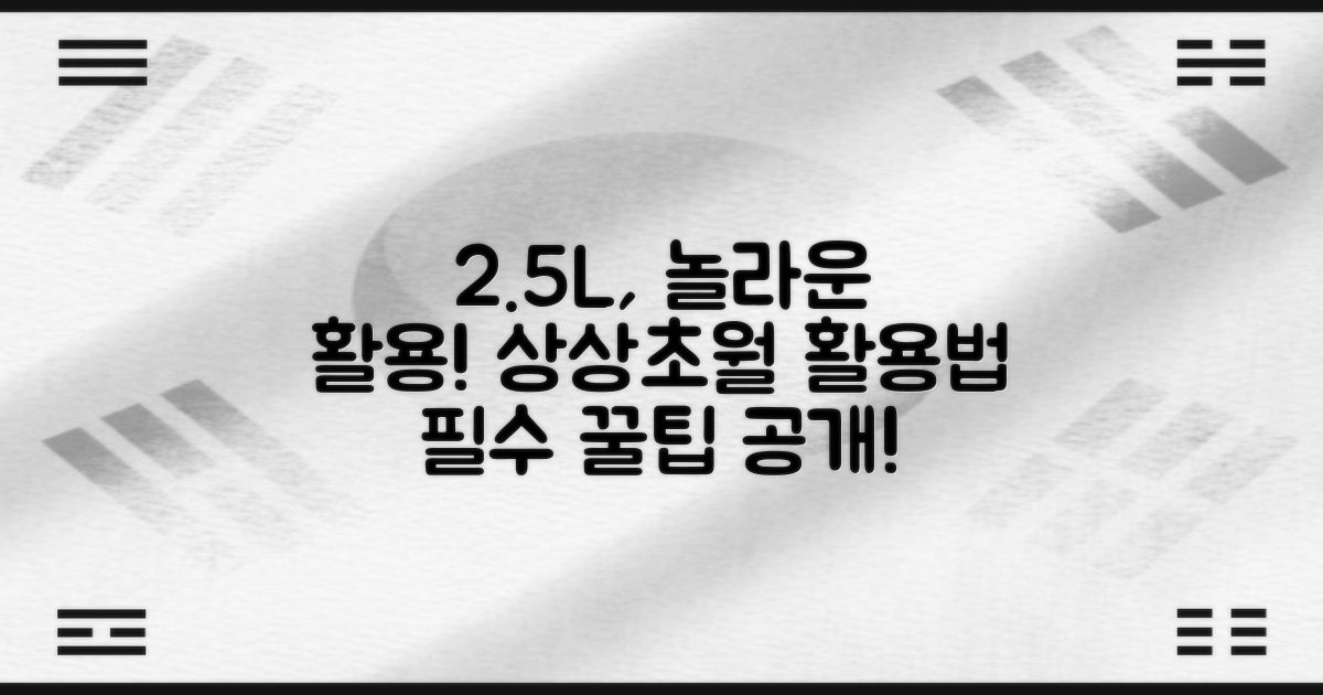2.5L 용량의 놀라운 활용