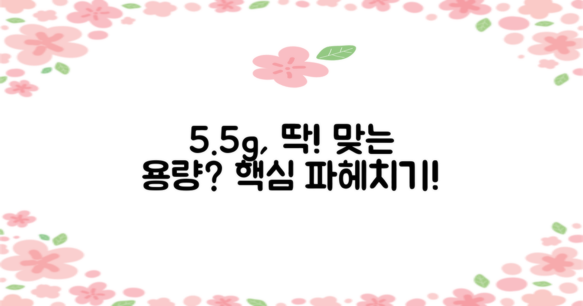 5.5g, 최적의 용량일까요?