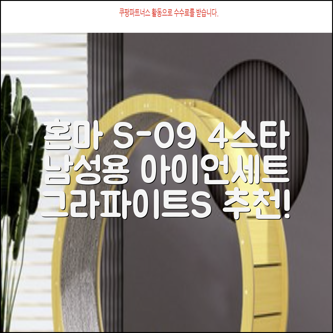 혼마아이언세트 남자아이언세트 S-09 혼마아이언 4스타 4/5/6/7/8/9/10/11/A/S 아이언커버 포함, 그라파이트S 추천 리뷰