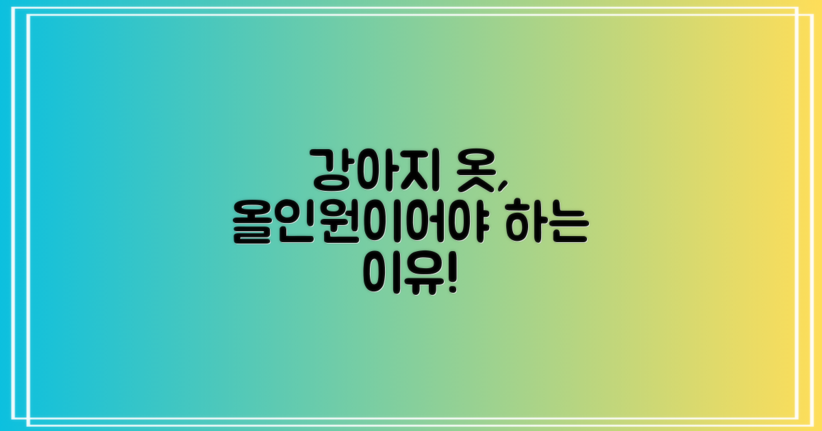 강아지 옷, 왜 올인원이어야 할까요?